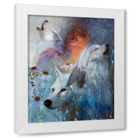 Dreamsongs White Modern Wood Framed Art Print by Lund, Denton
