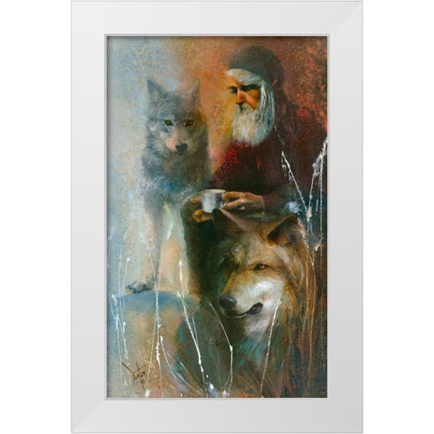 Happy Hour White Modern Wood Framed Art Print by Lund, Denton