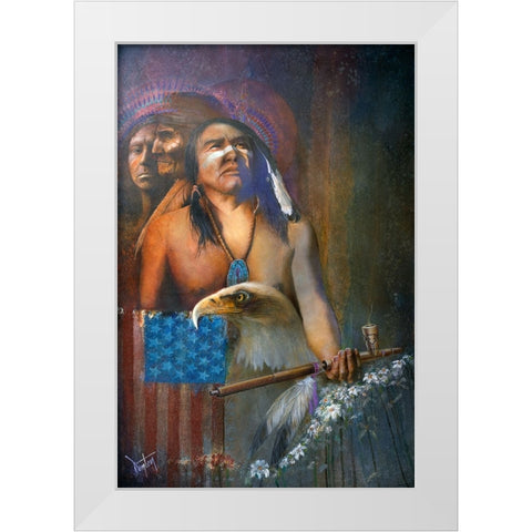 Peace Offering White Modern Wood Framed Art Print by Lund, Denton