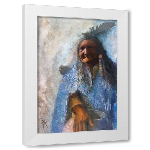 The Medicine Blanket White Modern Wood Framed Art Print by Lund, Denton