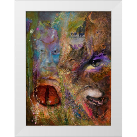 The All Seeing Eye Of Creation White Modern Wood Framed Art Print by Lund, Denton