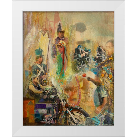 The Magical Lollipop White Modern Wood Framed Art Print by Lund, Denton