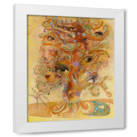 Window Of The Soul White Modern Wood Framed Art Print by Lund, Denton