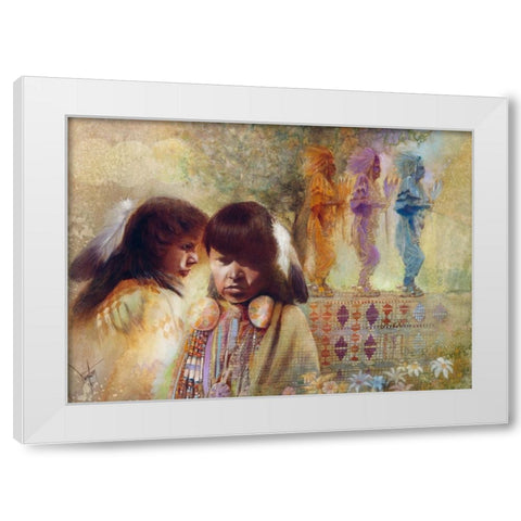 Sun Dance White Modern Wood Framed Art Print by Lund, Denton