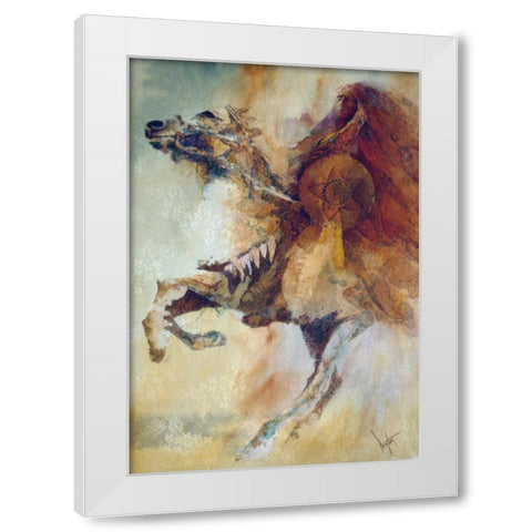 War Chief White Modern Wood Framed Art Print by Lund, Denton