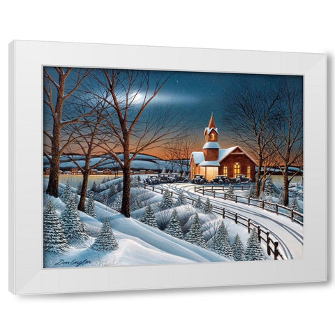 Evening Service White Modern Wood Framed Art Print by Engler, Don