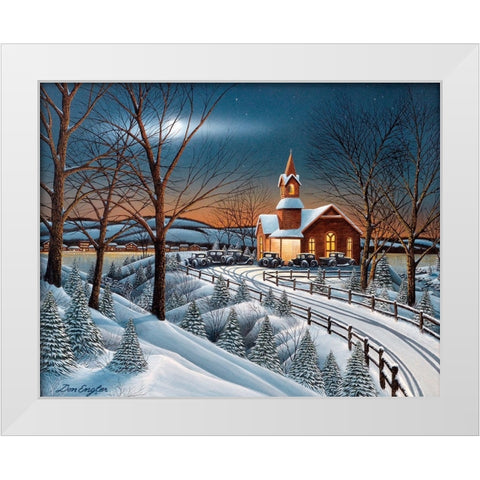 Evening Service White Modern Wood Framed Art Print by Engler, Don