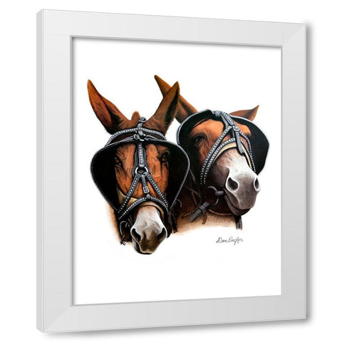 Grandpas Mules White Modern Wood Framed Art Print by Engler, Don