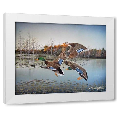 Landing Zone White Modern Wood Framed Art Print by Engler, Don