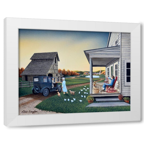 Mail Call White Modern Wood Framed Art Print by Engler, Don