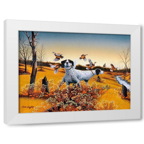 Opening Day White Modern Wood Framed Art Print by Engler, Don