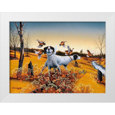 Opening Day White Modern Wood Framed Art Print by Engler, Don