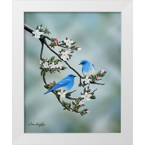 Signs of Spring White Modern Wood Framed Art Print by Engler, Don