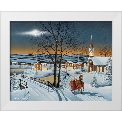 Winter in the Country White Modern Wood Framed Art Print by Engler, Don