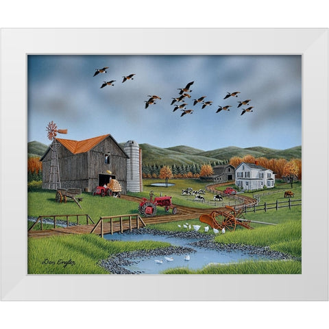 Papaws Place White Modern Wood Framed Art Print by Engler, Don