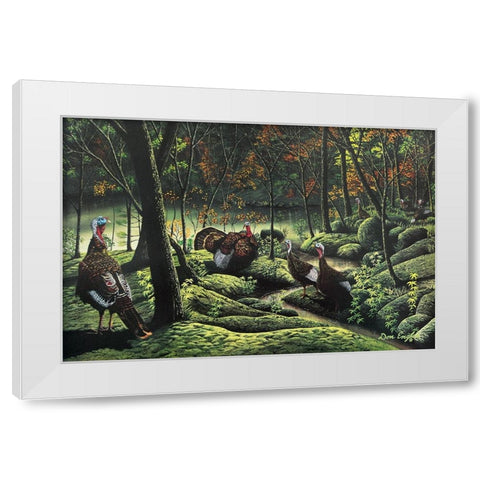 The Gathering White Modern Wood Framed Art Print by Engler, Don