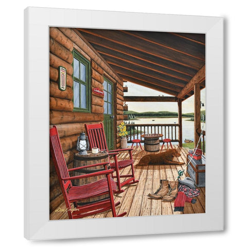 Days End White Modern Wood Framed Art Print by Engler, Don