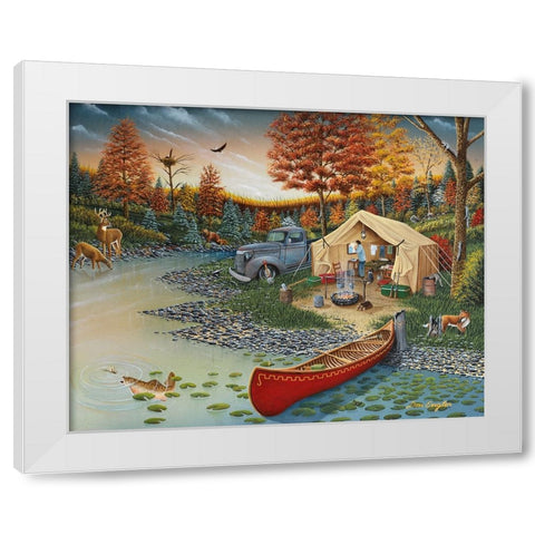 Home away from Home White Modern Wood Framed Art Print by Engler, Don