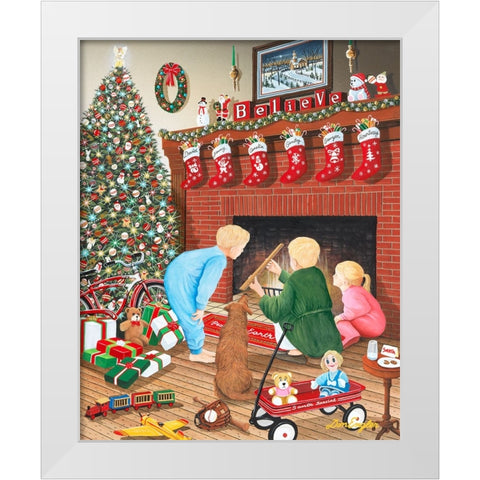 Believe White Modern Wood Framed Art Print by Engler, Don