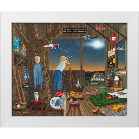 Not Just A Dream White Modern Wood Framed Art Print by Engler, Don