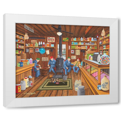 Old Friends White Modern Wood Framed Art Print by Engler, Don