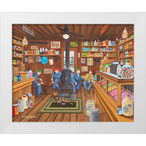 Old Friends White Modern Wood Framed Art Print by Engler, Don