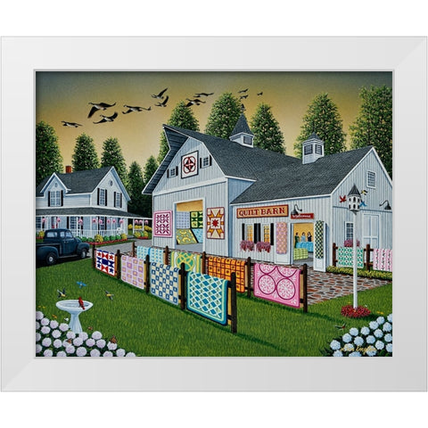 Quilt Barn White Modern Wood Framed Art Print by Engler, Don