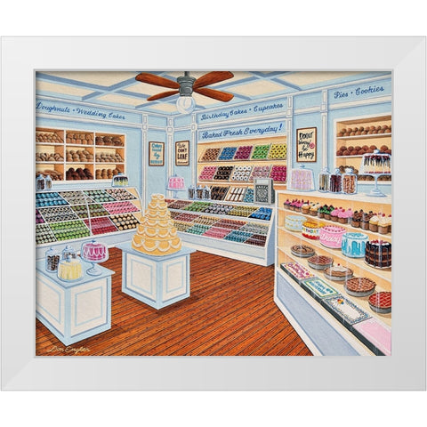 Cake â€˜n Bake White Modern Wood Framed Art Print by Engler, Don