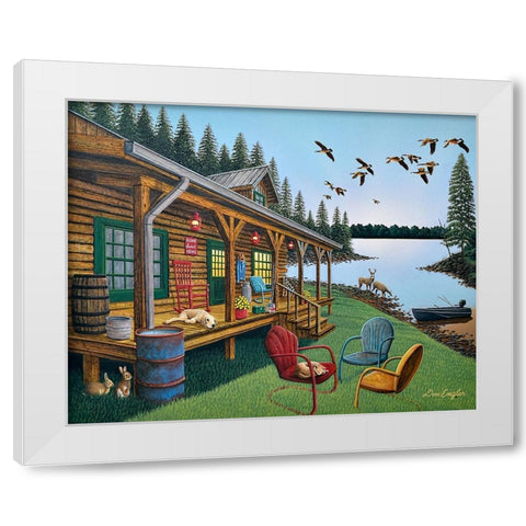 Break of day White Modern Wood Framed Art Print by Engler, Don