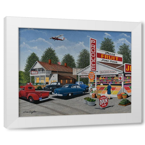 Fresh Produce White Modern Wood Framed Art Print by Engler, Don