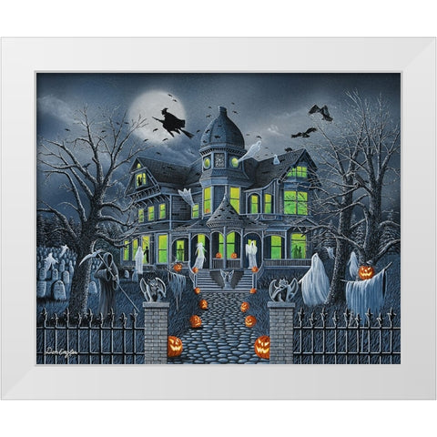 Ghostly Gathering White Modern Wood Framed Art Print by Engler, Don