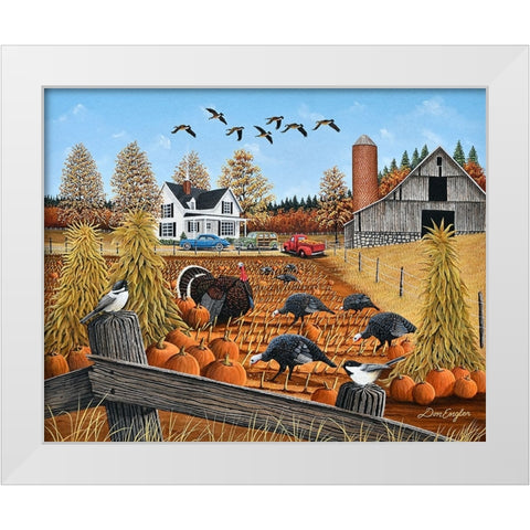 Thanksgiving at Grandmas White Modern Wood Framed Art Print by Engler, Don