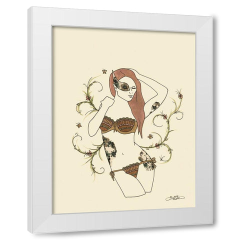 004ca White Modern Wood Framed Art Print by Steel, Emma
