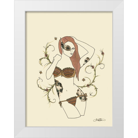 004ca White Modern Wood Framed Art Print by Steel, Emma