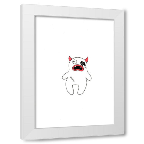 012a White Modern Wood Framed Art Print by Steel, Emma