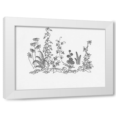 019a White Modern Wood Framed Art Print by Steel, Emma