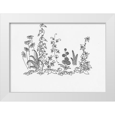 019a White Modern Wood Framed Art Print by Steel, Emma