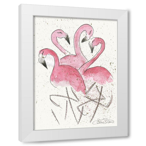 023a White Modern Wood Framed Art Print by Steel, Emma