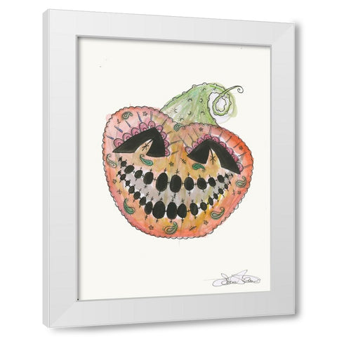 040a White Modern Wood Framed Art Print by Steel, Emma