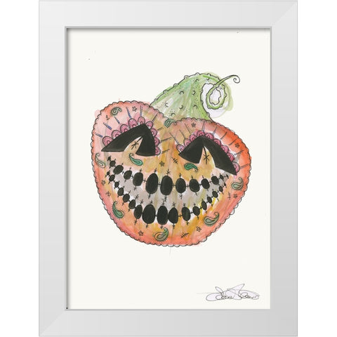 040a White Modern Wood Framed Art Print by Steel, Emma