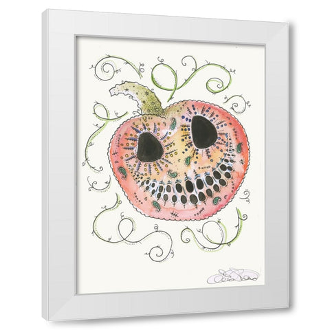 041a White Modern Wood Framed Art Print by Steel, Emma