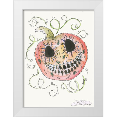 041a White Modern Wood Framed Art Print by Steel, Emma