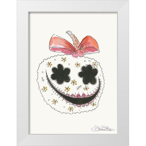 042a White Modern Wood Framed Art Print by Steel, Emma