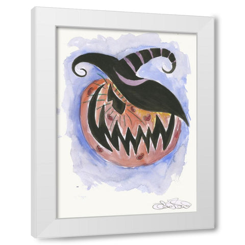 043a White Modern Wood Framed Art Print by Steel, Emma