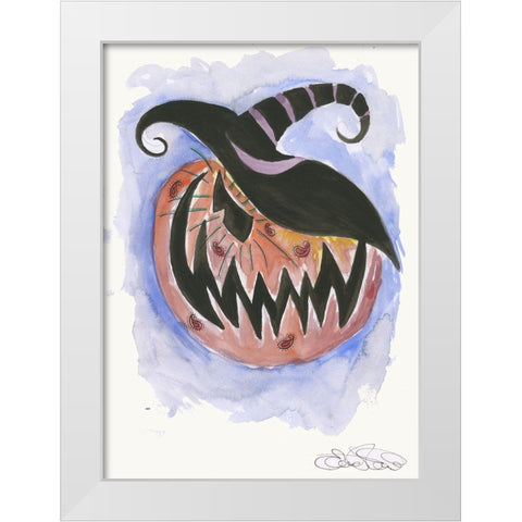 043a White Modern Wood Framed Art Print by Steel, Emma