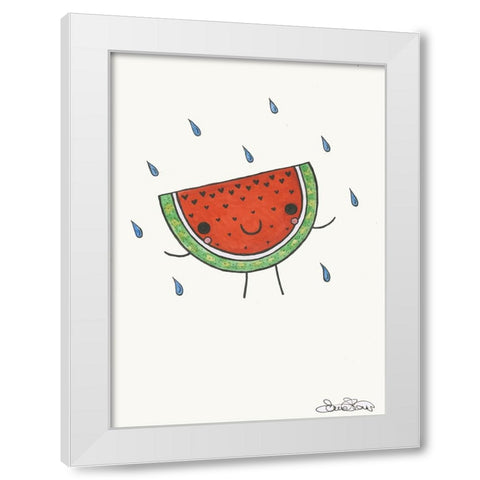 047a White Modern Wood Framed Art Print by Steel, Emma