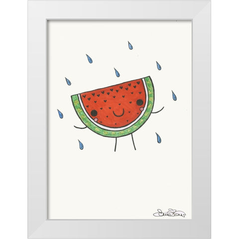 047a White Modern Wood Framed Art Print by Steel, Emma