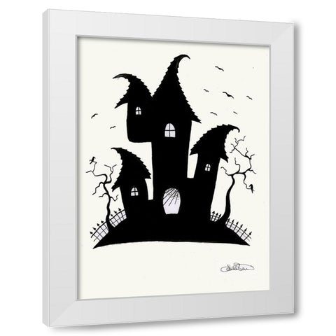 050a White Modern Wood Framed Art Print by Steel, Emma