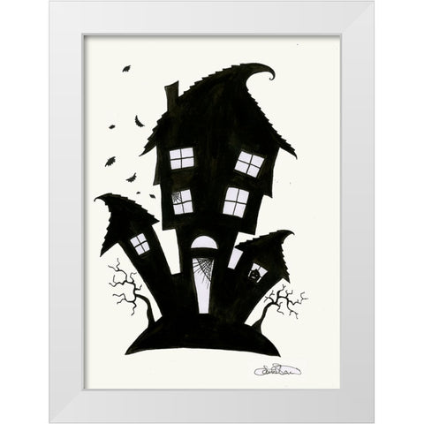 051a White Modern Wood Framed Art Print by Steel, Emma