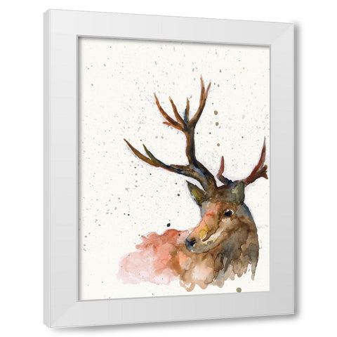 055b White Modern Wood Framed Art Print by Steel, Emma